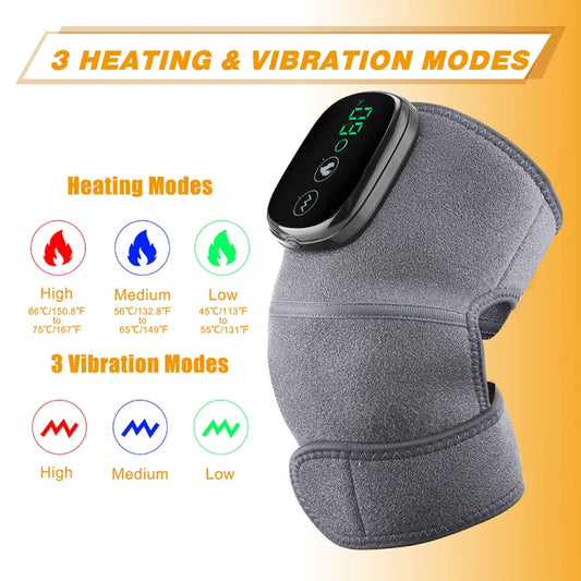 Electric Heating Therapy Knee Massager Vibration Massage Knee Pad, Knee Pad